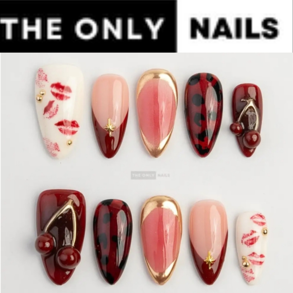 The Only Nails Cherry Print Nail Set